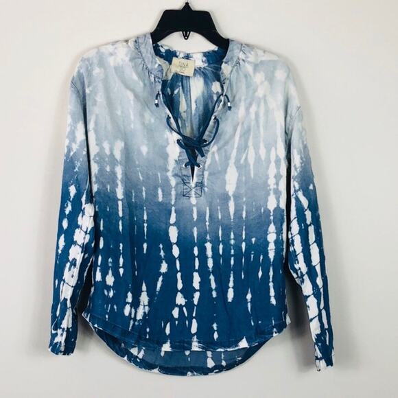 Tina Jo Top Denim Lace Up - Picture 4 of 6